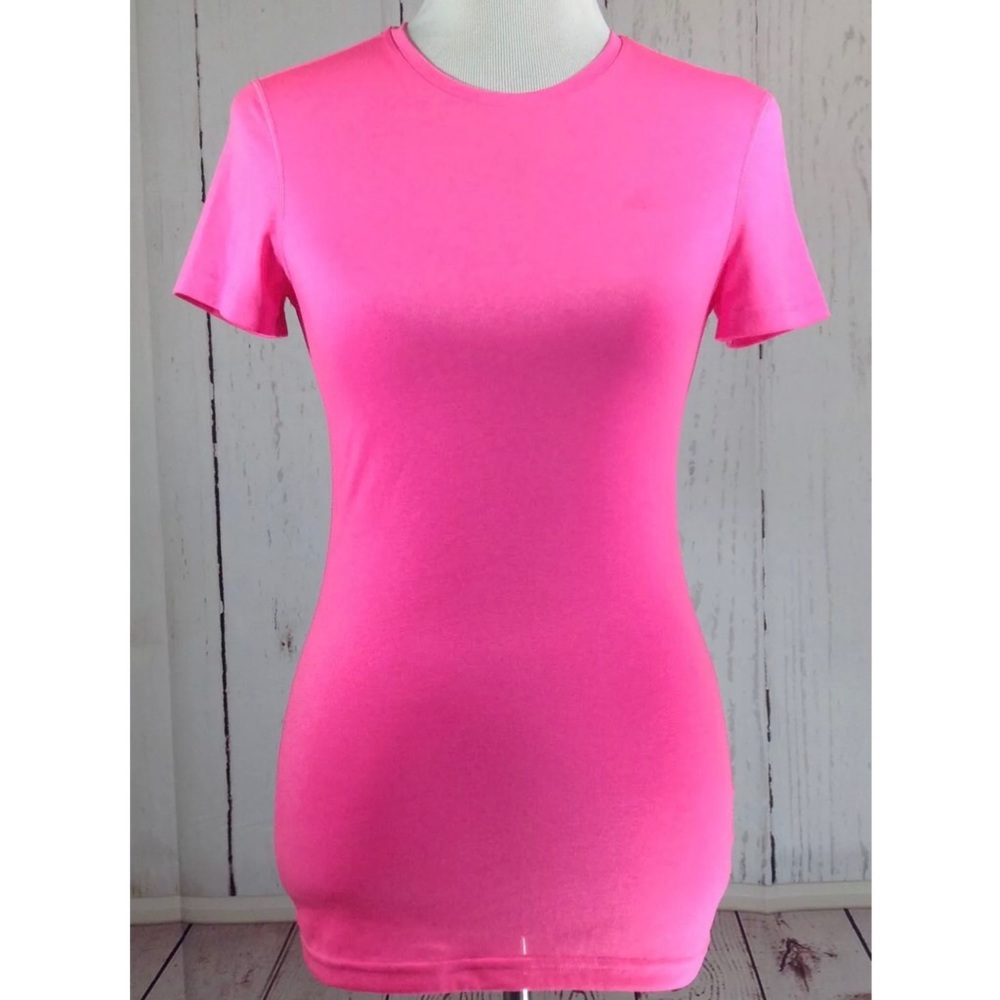 Adidas Pink Short Sleeve Athletic T-Shirt - Small